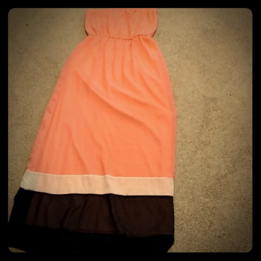 Pink strapless dress